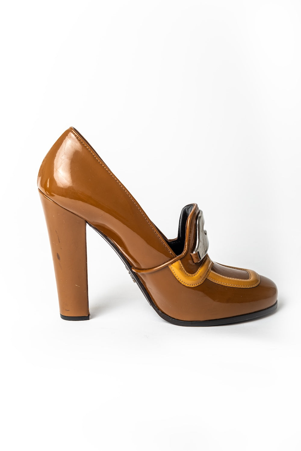Prada <br> F/W 2010 runway patent leather platform loafers