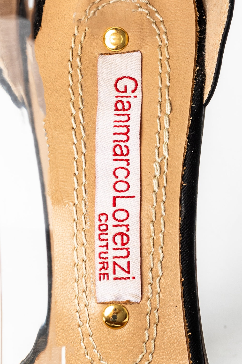 Gianmarco Lorenzi <br> Y2K mermaid heels with crystal ankle straps