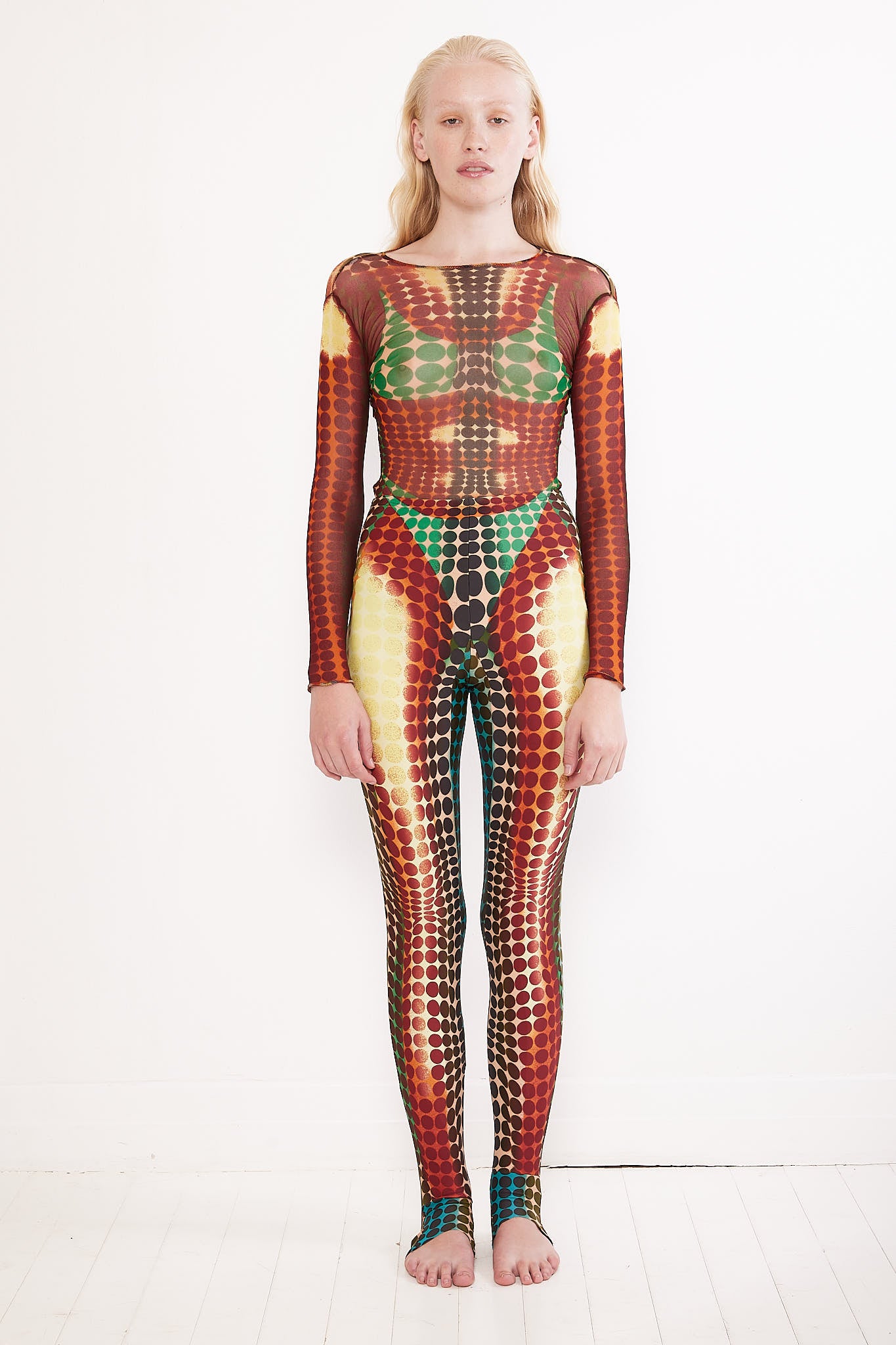 Jean Paul Gaultier <br> F/W 1995 cyberdots top & leggings set