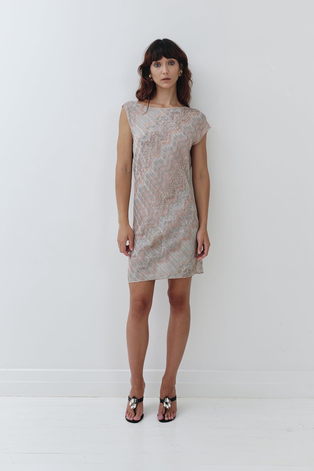 Missoni <br> Y2K reversible metallic pastels space knit dress