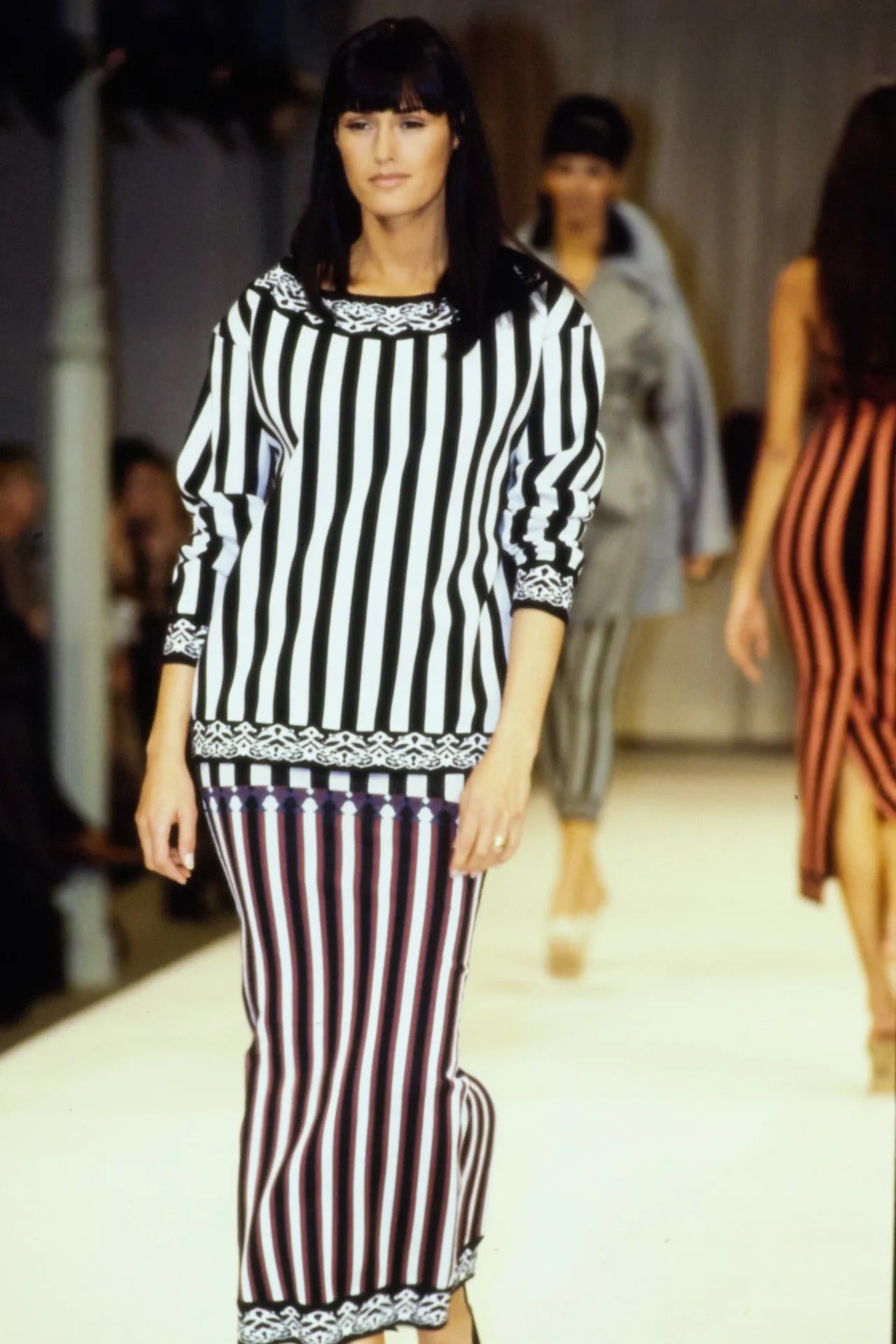 Alaïa <br> S/S 1992 runway striped leggings