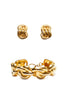 Anne Klein <br> 80's celtic knot link bracelet & earrings