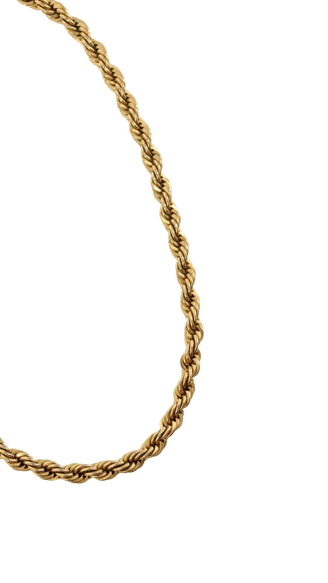 Oroton <br> 80's gold plated rope chain necklace