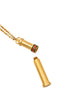 Gucci <br> 1970's gold & enamel Sherry line logo perfume necklace