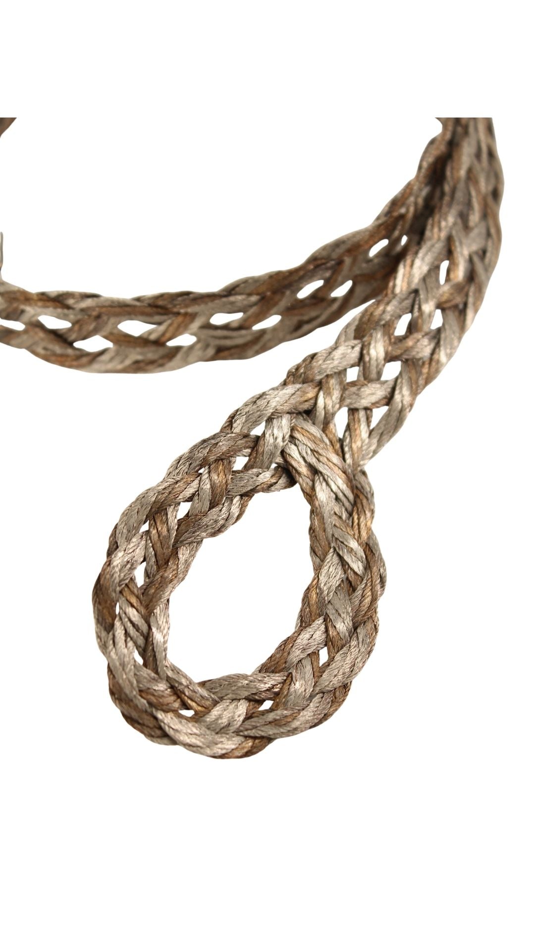 Vintage <br> 70's braided metallic rope belt