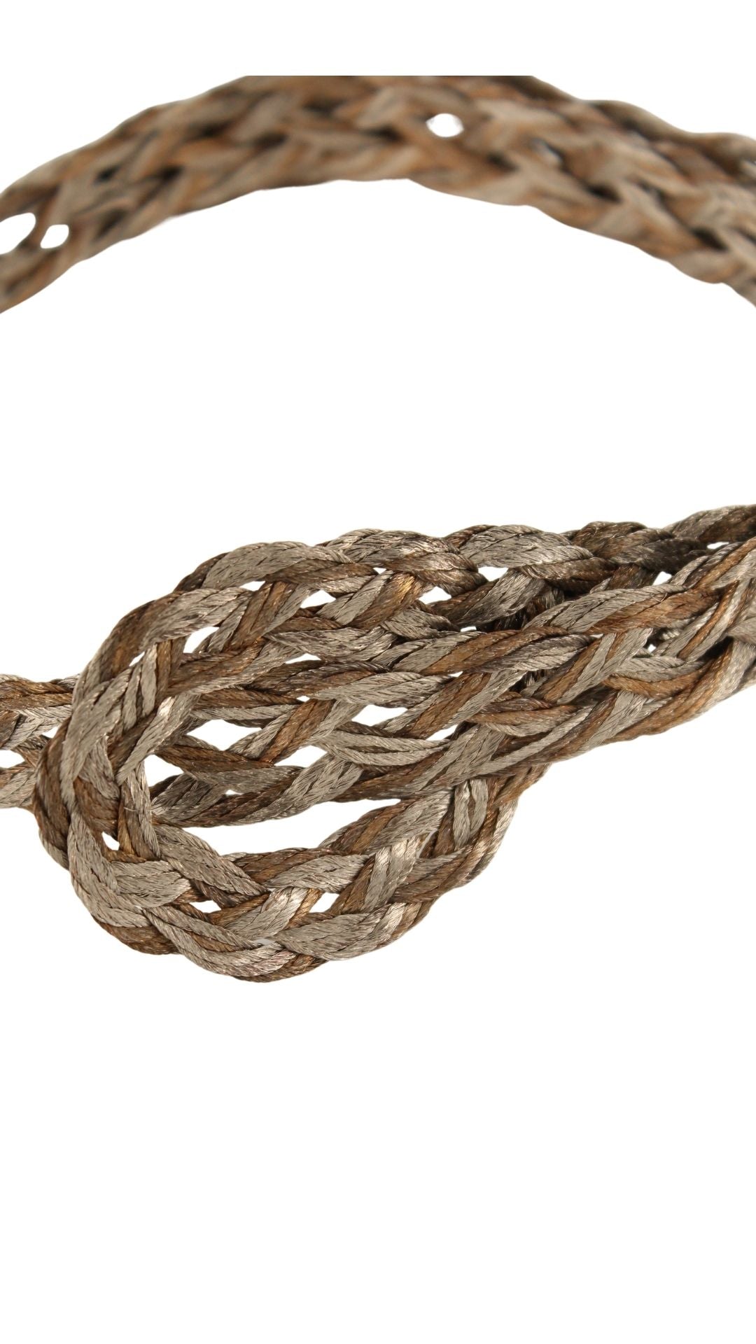 Vintage <br> 70's braided metallic rope belt