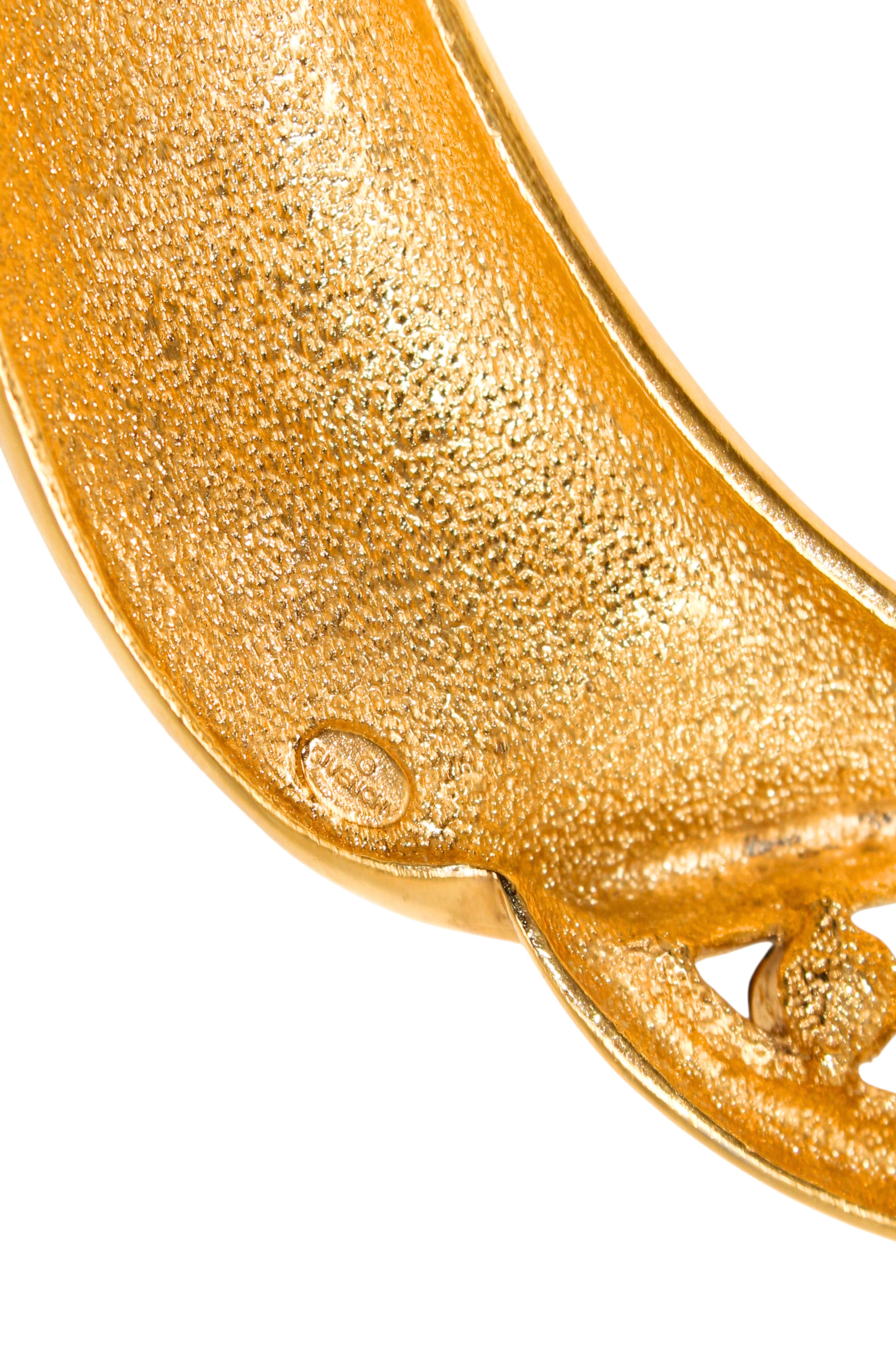 Givenchy <br> 80's gold plated tubogas chain jewelled choker necklace