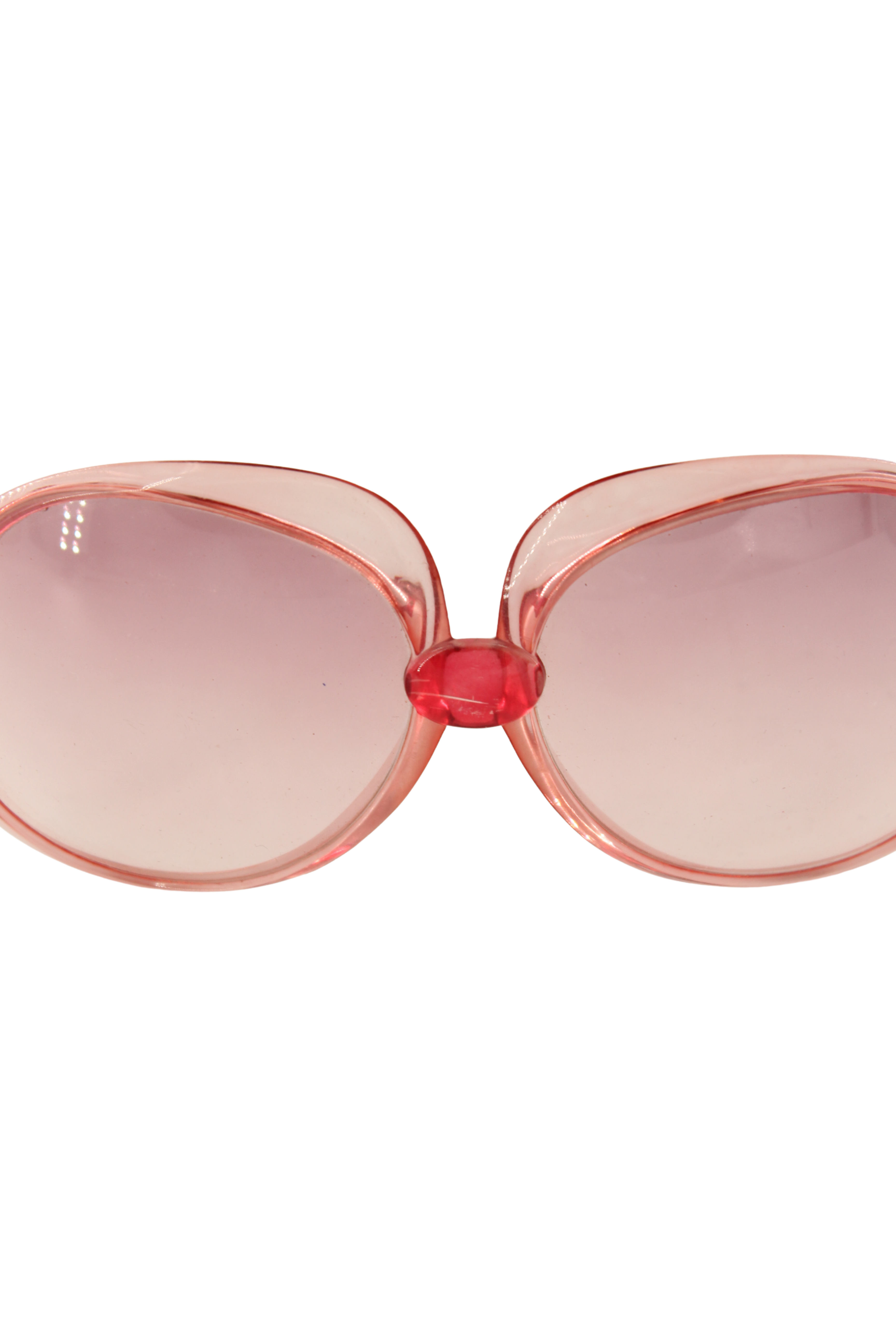 Yves Saint Laurent <br> S/S 1976 campaign oversized pink YSL logo arm sunglasses