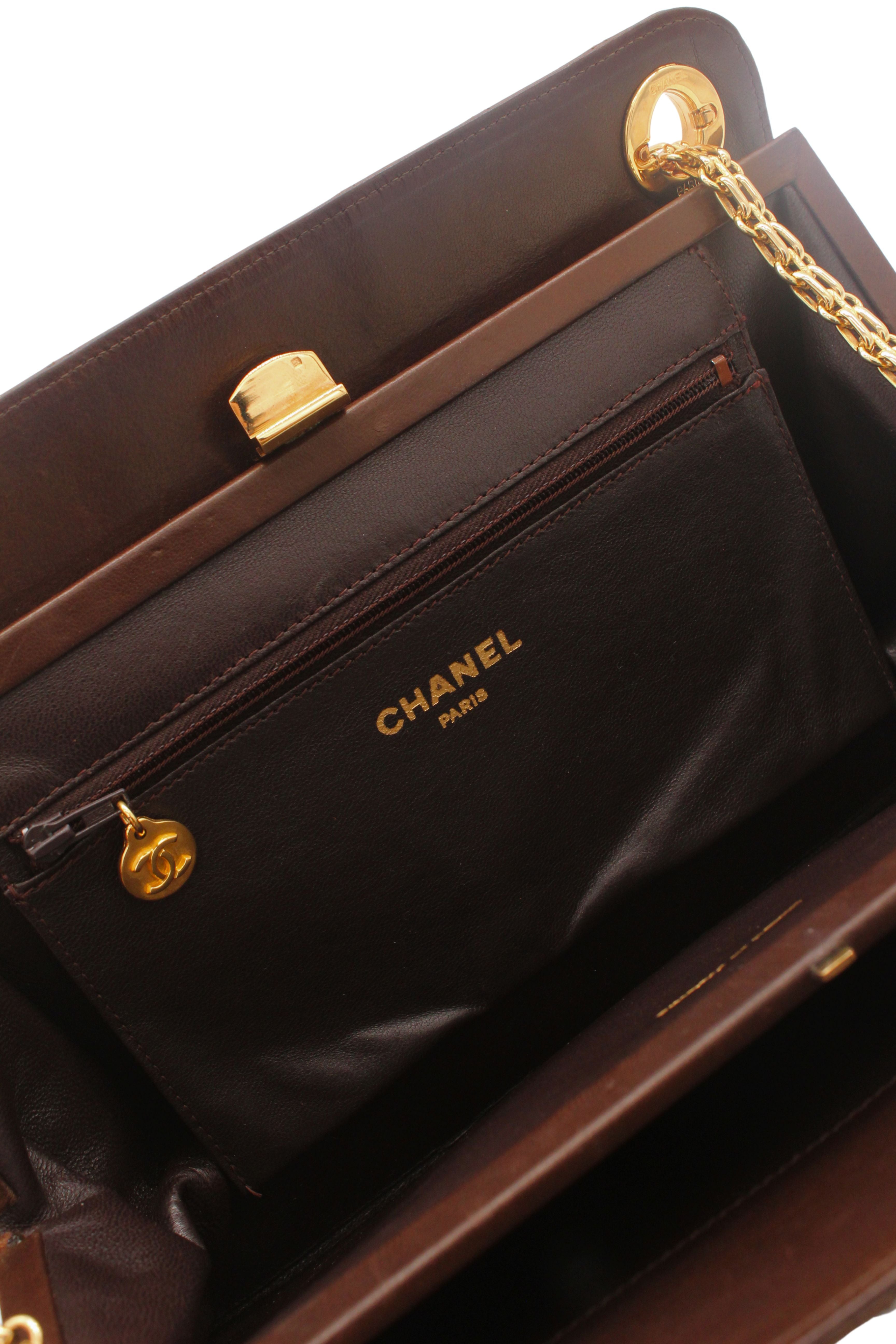 Chanel <br> 70's Matelasse quilted leather logo chain strap shoulder bag