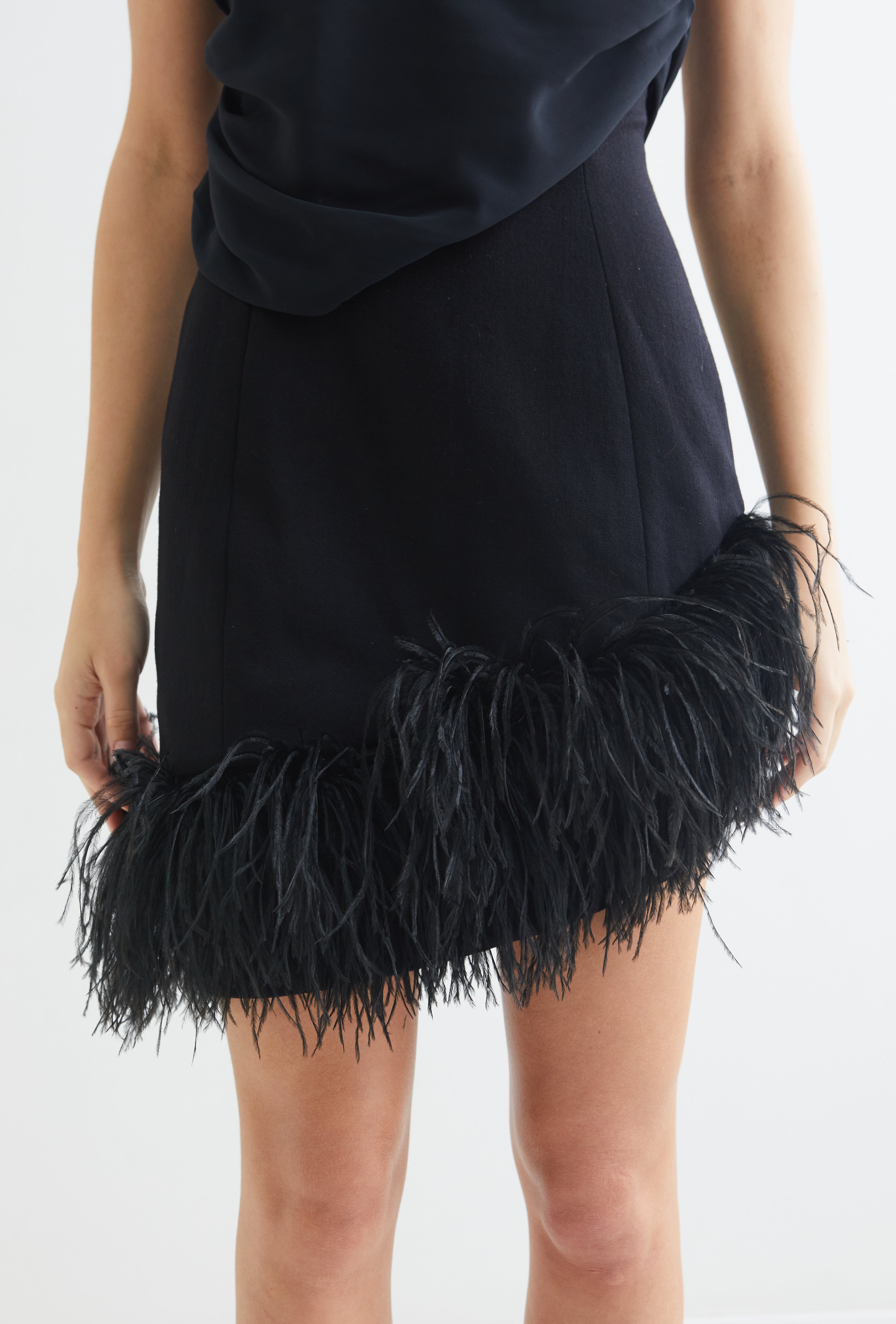 Covers <br> 90's marabou feather mini dress