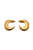 Robert Lee Morris <br> 80's sculptural matte gold clip-on earrings