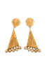 Loris Azzaro <br> 80's shoulder duster gold & pearl earrings