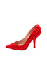 Cesare Paciotti <br> 2000's scarlet silk wrapped pumps