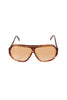 Paco Rabanne <br> 70's aviator tortoiseshell amber lense sunglasses
