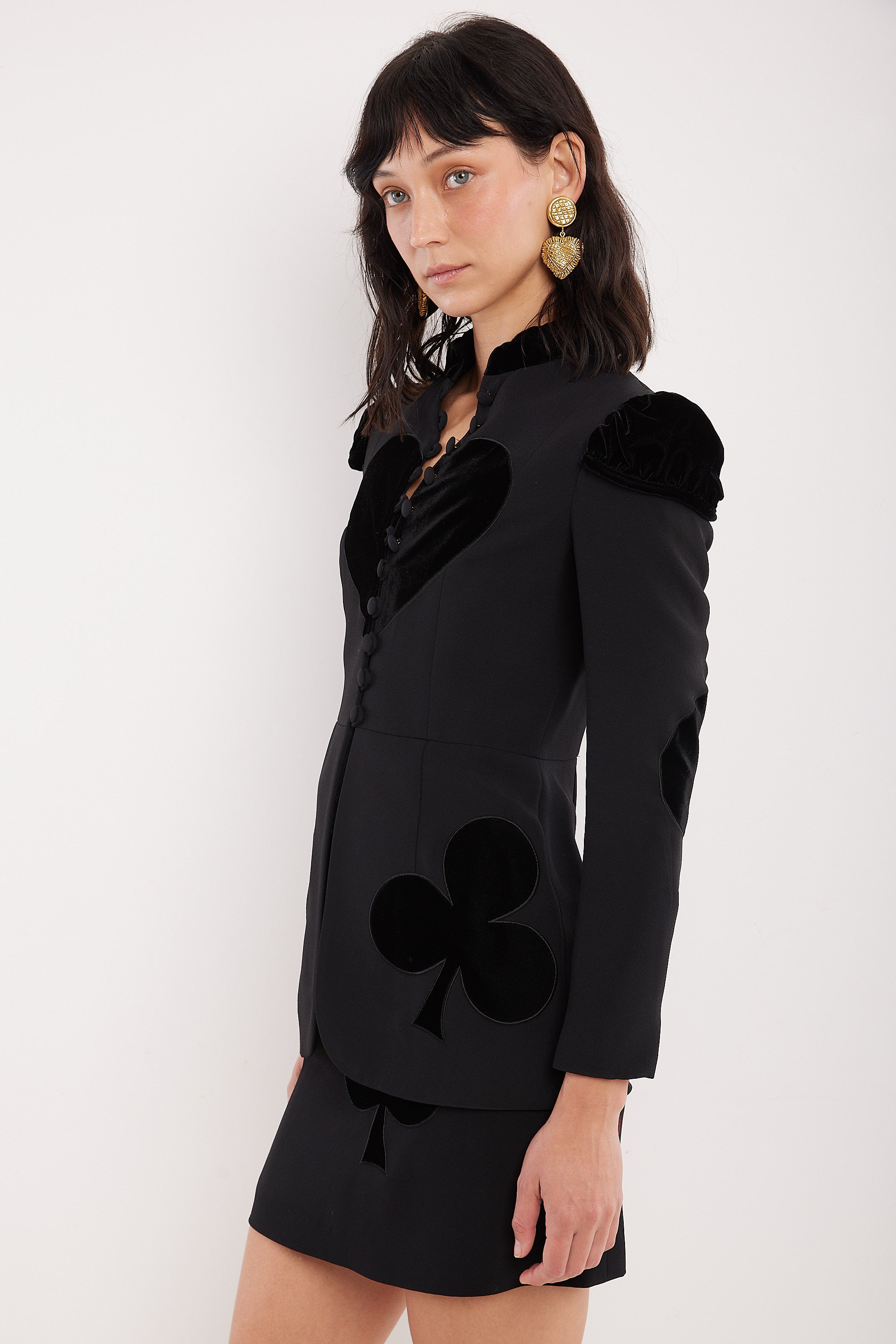 Moschino <br> 90's Cheap & Chic three piece playing card skirt suit