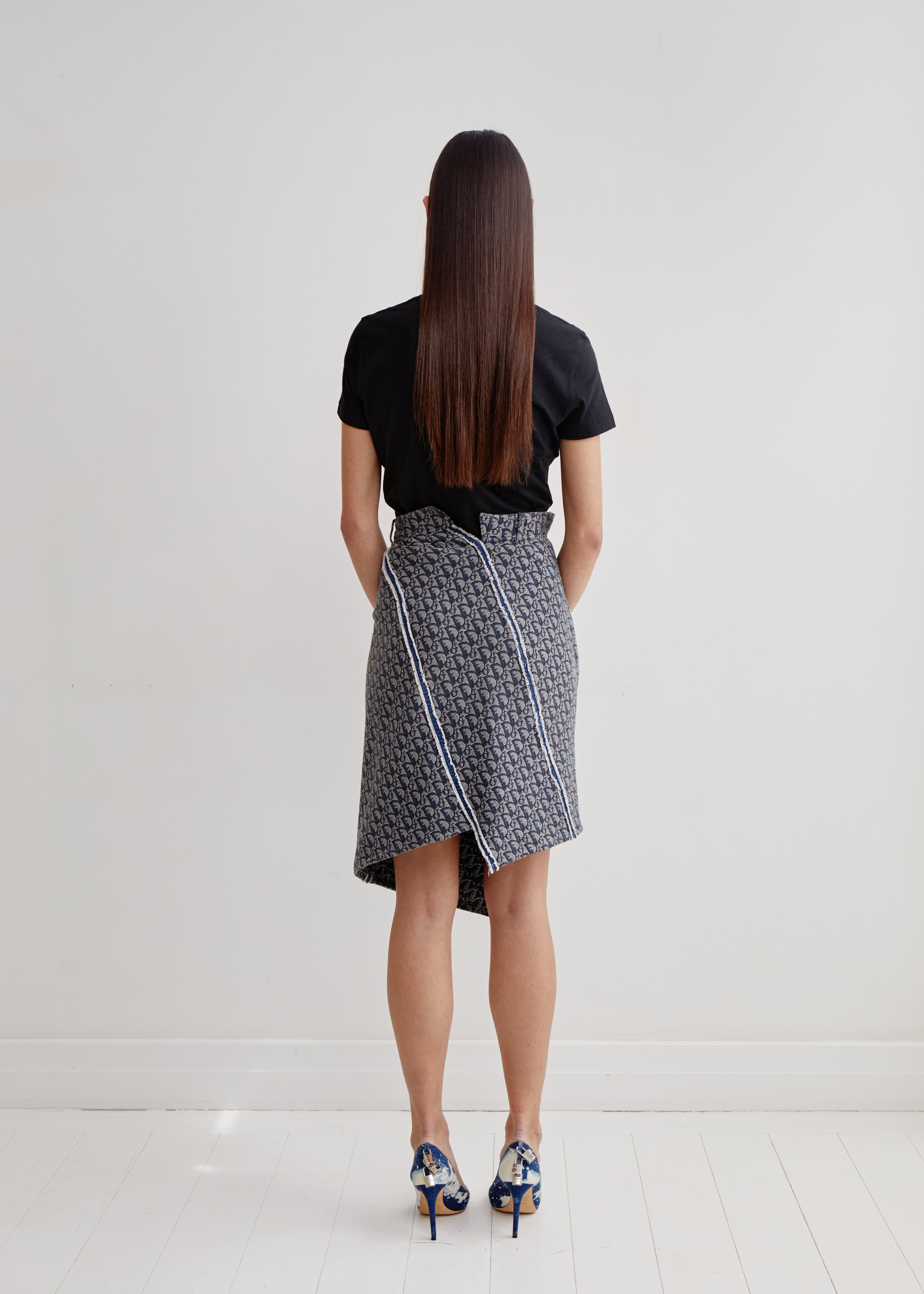 Christian Dior <br> S/S 2000 runway Oblique motif asymmetric skirt
