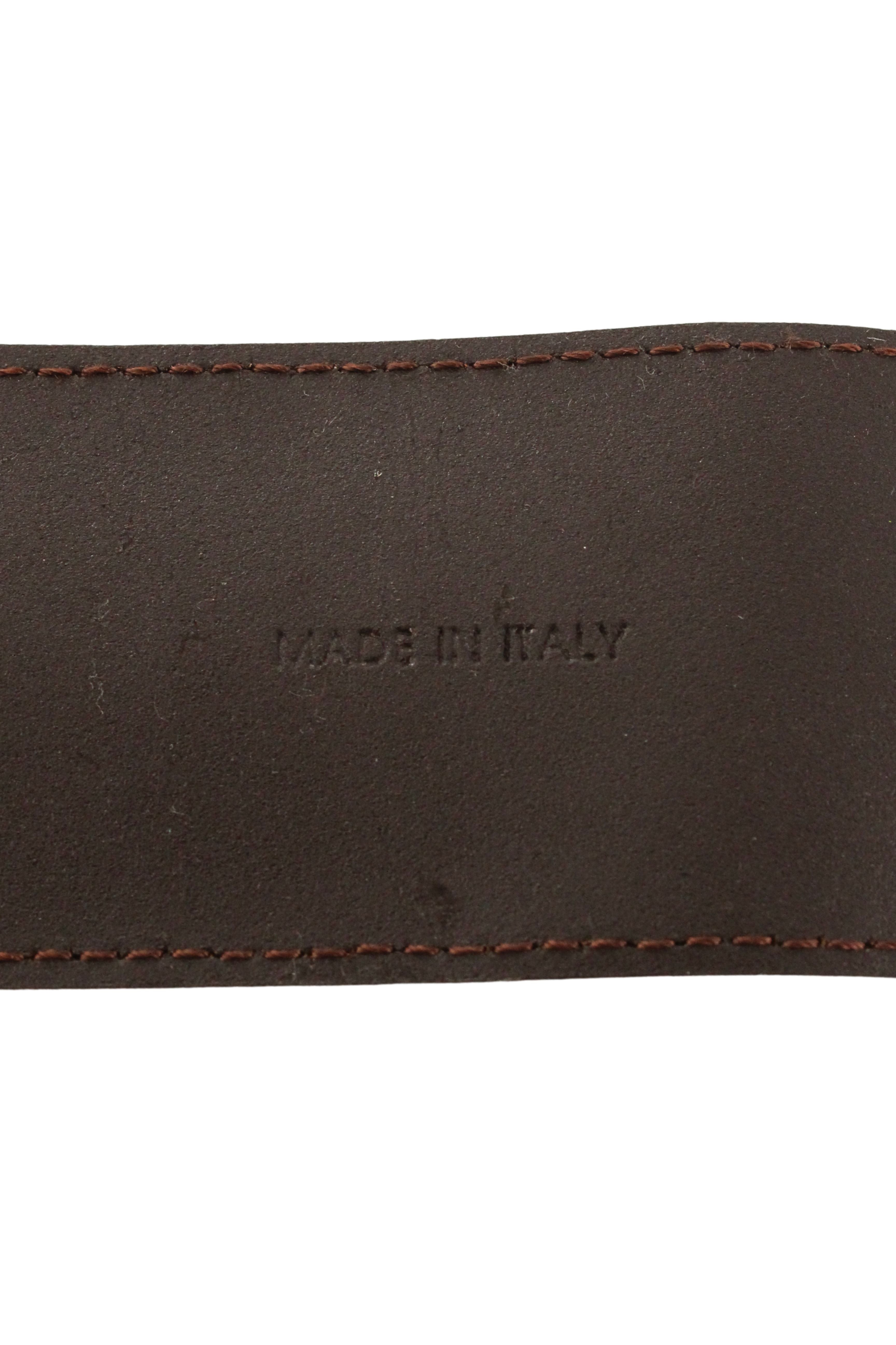 Karl Lagerfeld <br> 80's coated leather gold metal lettering logo belt