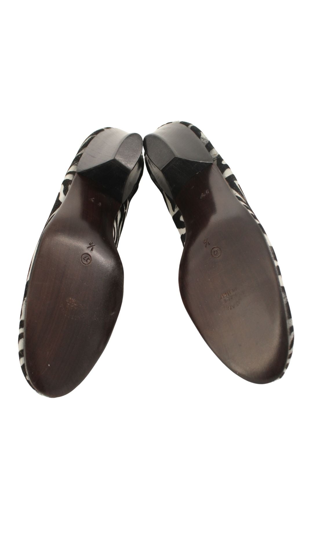 Maud Frizon <br> 1980's deadstock zebra print mesh pumps