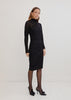 Ungaro <br> 80's lace & jersey mock neck midi dress