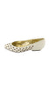 Andrea Carrano <br> 1980's deadstock leather flats with silver grommets