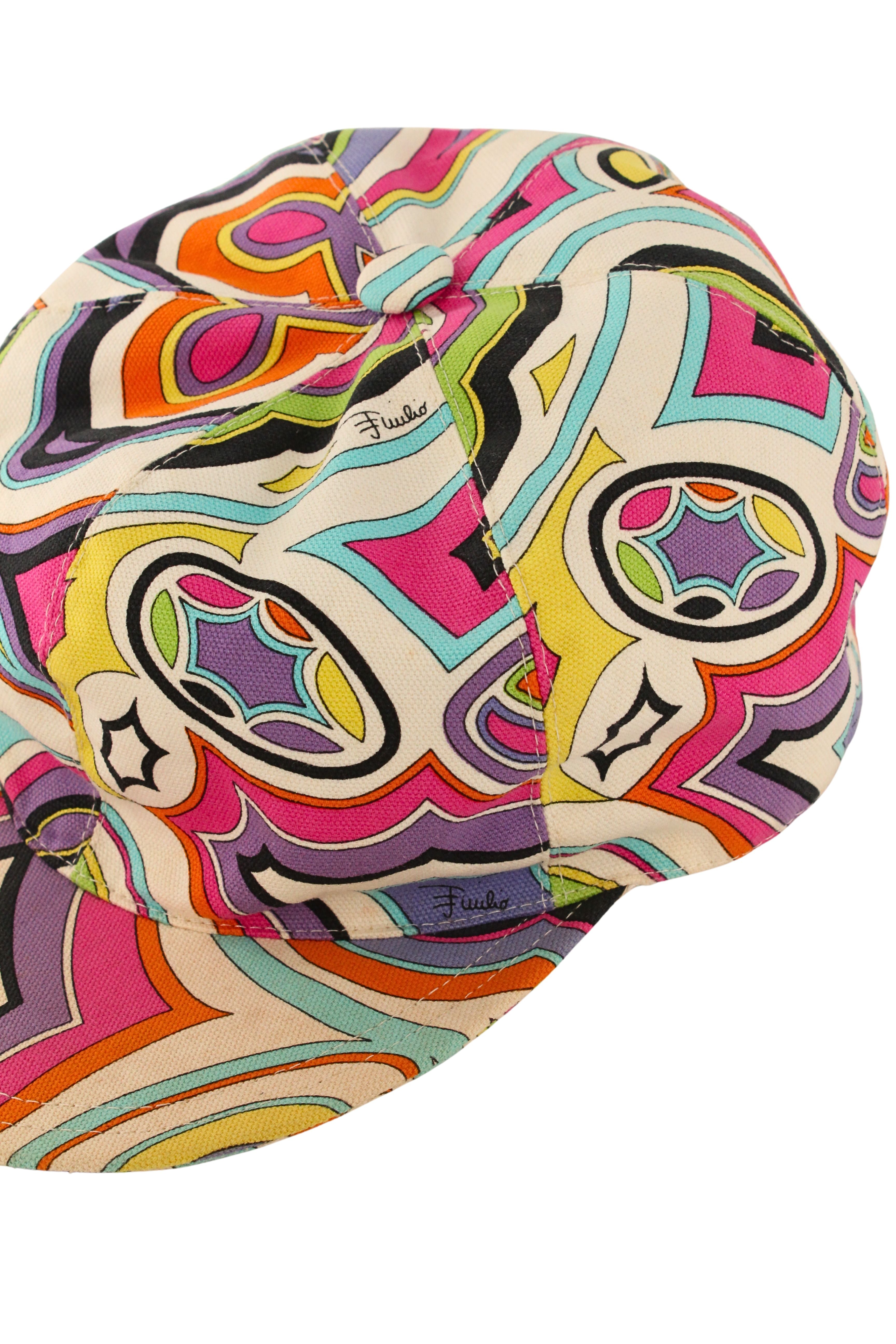 Emilio Pucci <br> S/S 2005 rainbow printed cotton cap