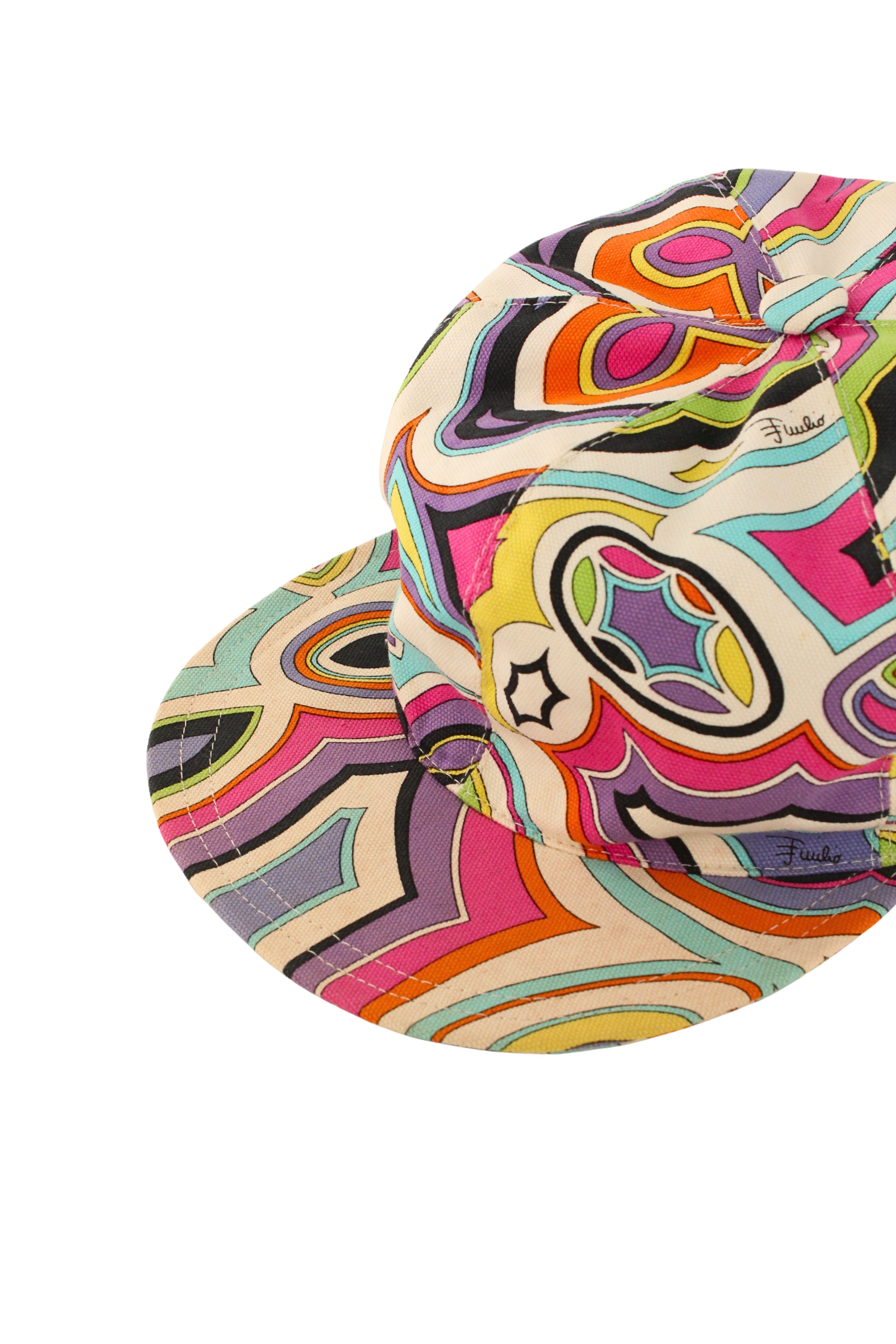 Emilio Pucci <br> S/S 2005 rainbow printed cotton cap