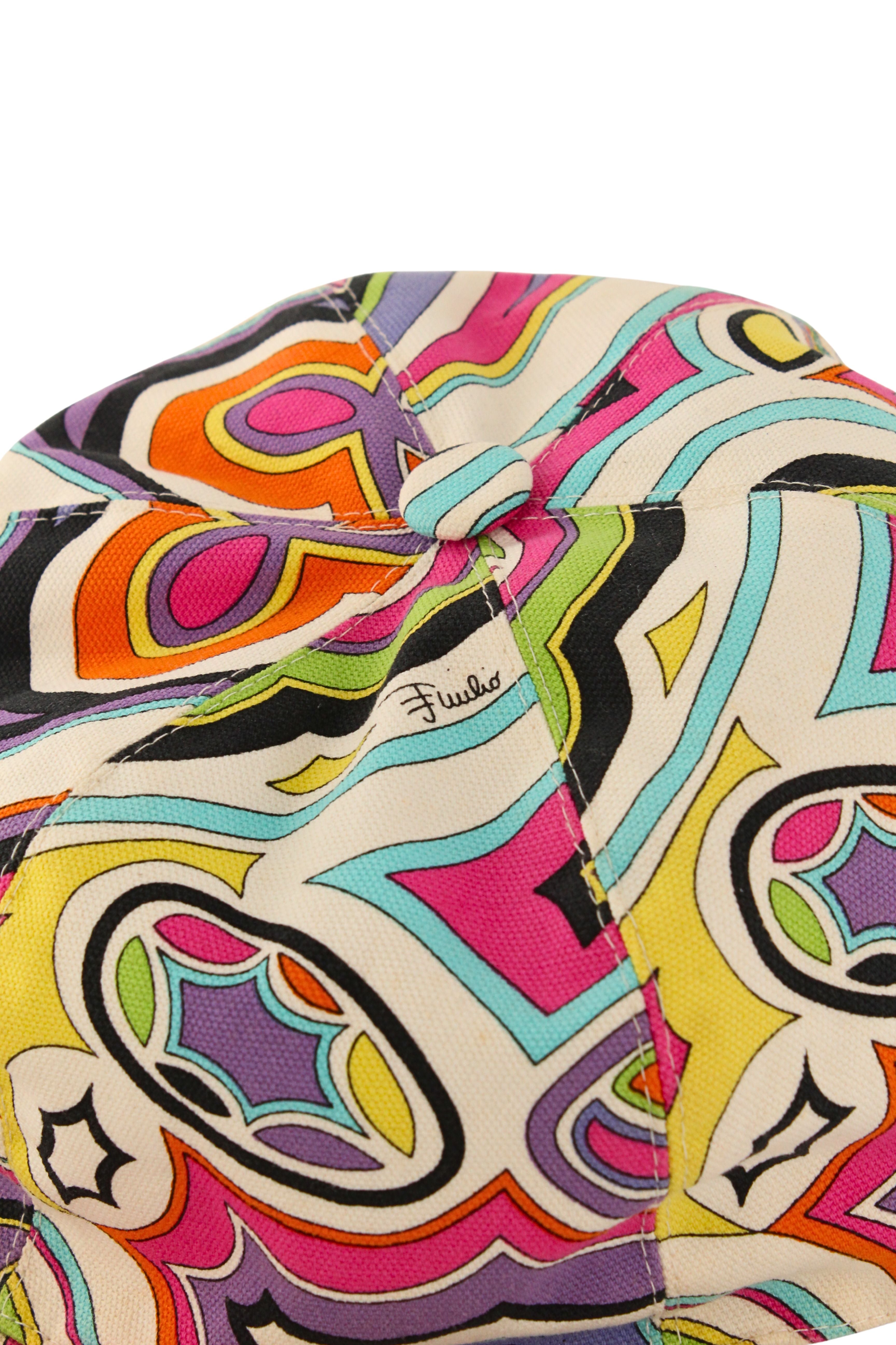 Emilio Pucci <br> S/S 2005 rainbow printed cotton cap