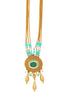 Christian Dior <br> 1969 Grosse multi-chain pearl & turquoise pendant necklace