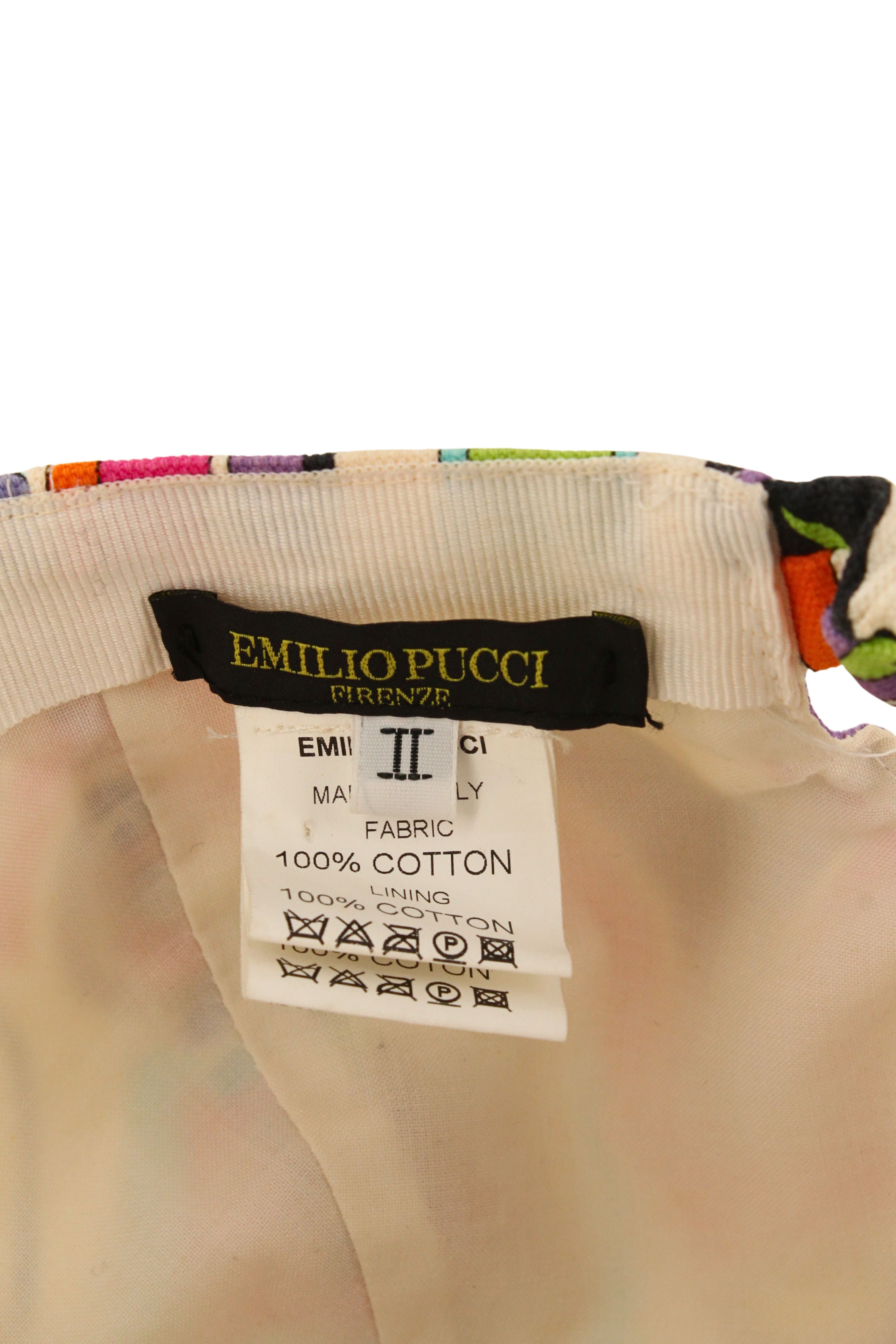 Emilio Pucci <br> S/S 2005 rainbow printed cotton cap