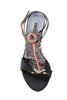 Gianmarco Lorenzi <br> 2000's peacock feather satin sandals