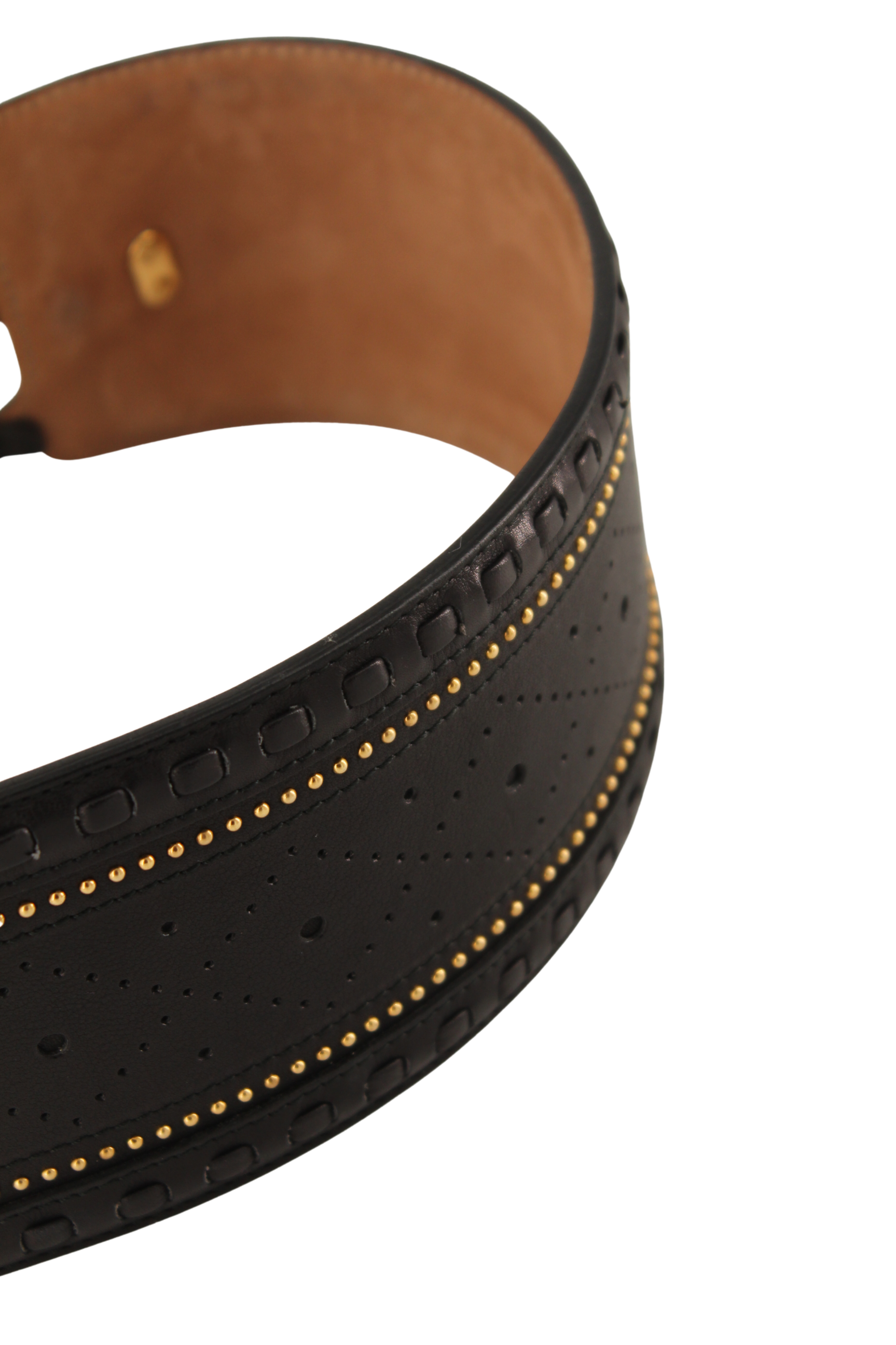 Gucci <br> S/S 2011 leather wrap belt with gold horse-bit buckle & tassel ties