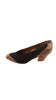 Charles Jourdan <br> 1980's deadstock satin & snakeskin sculptural heel pumps