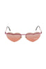 Chloe <br> 2000's deadstock metallic pink heart sunglasses