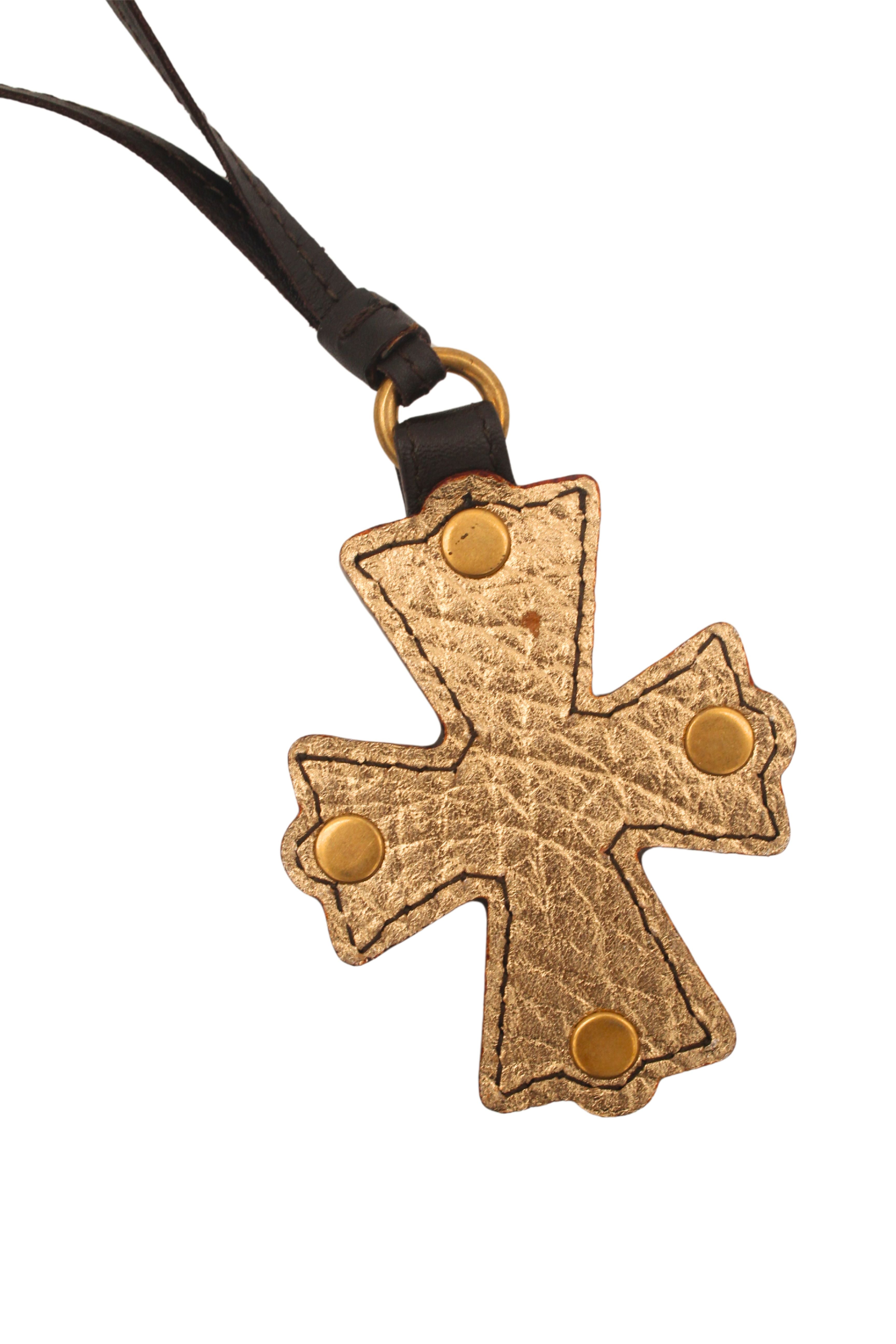 Yves Saint Laurent <br> 2005 Byzantine bejewelled cross necklace