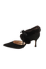 Manolo Blahnik <br> 90's mink fur trim suede kitten heel pumps