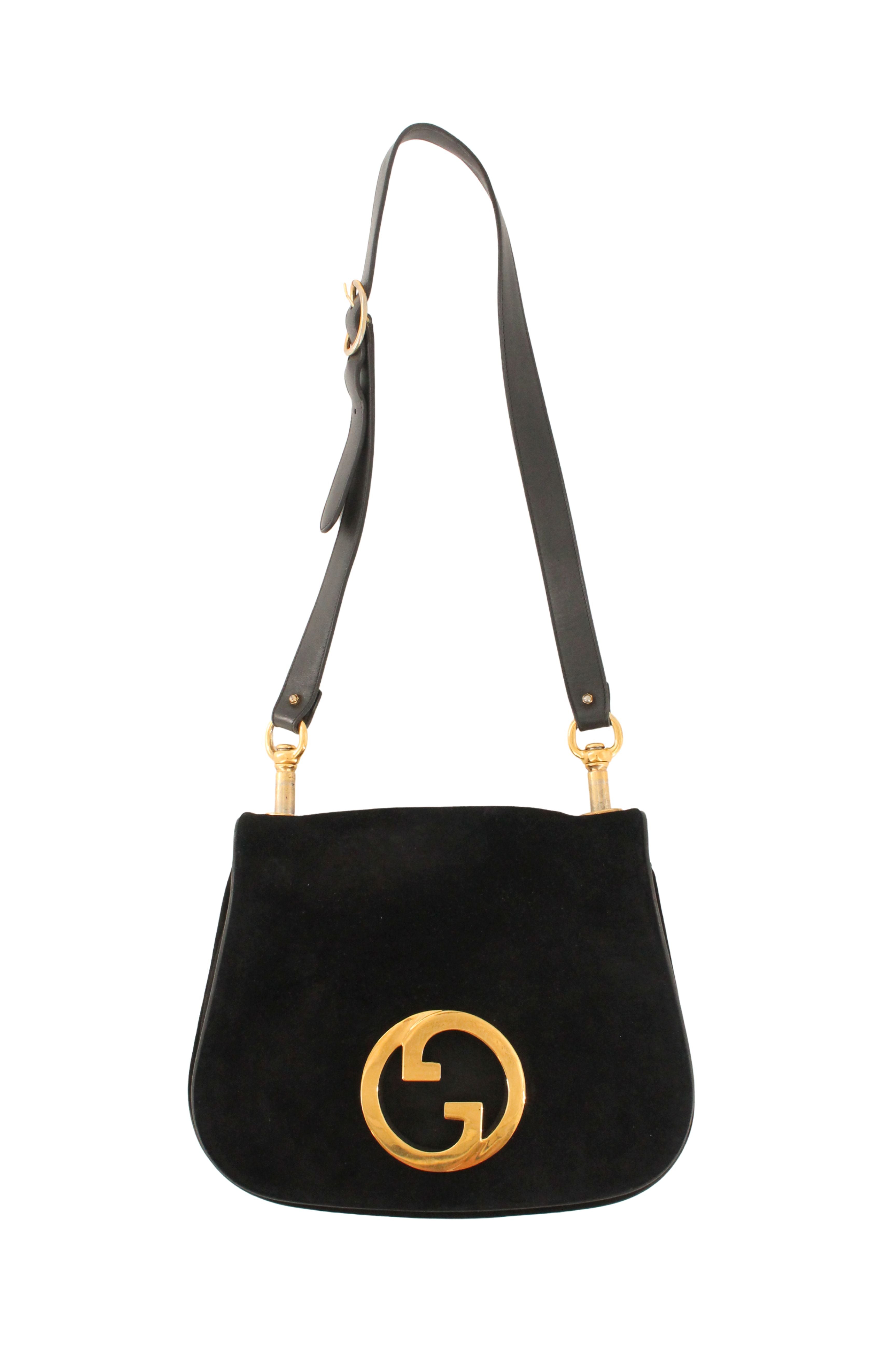Gucci <br> 1970's suede Blondie shoulder bag