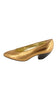 Walter Steiger <br> 1980's deadstock gold metallic sculptural heel pump