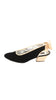 Maud Frizon <br> 1980's deadstock suede & patent bow back pumps