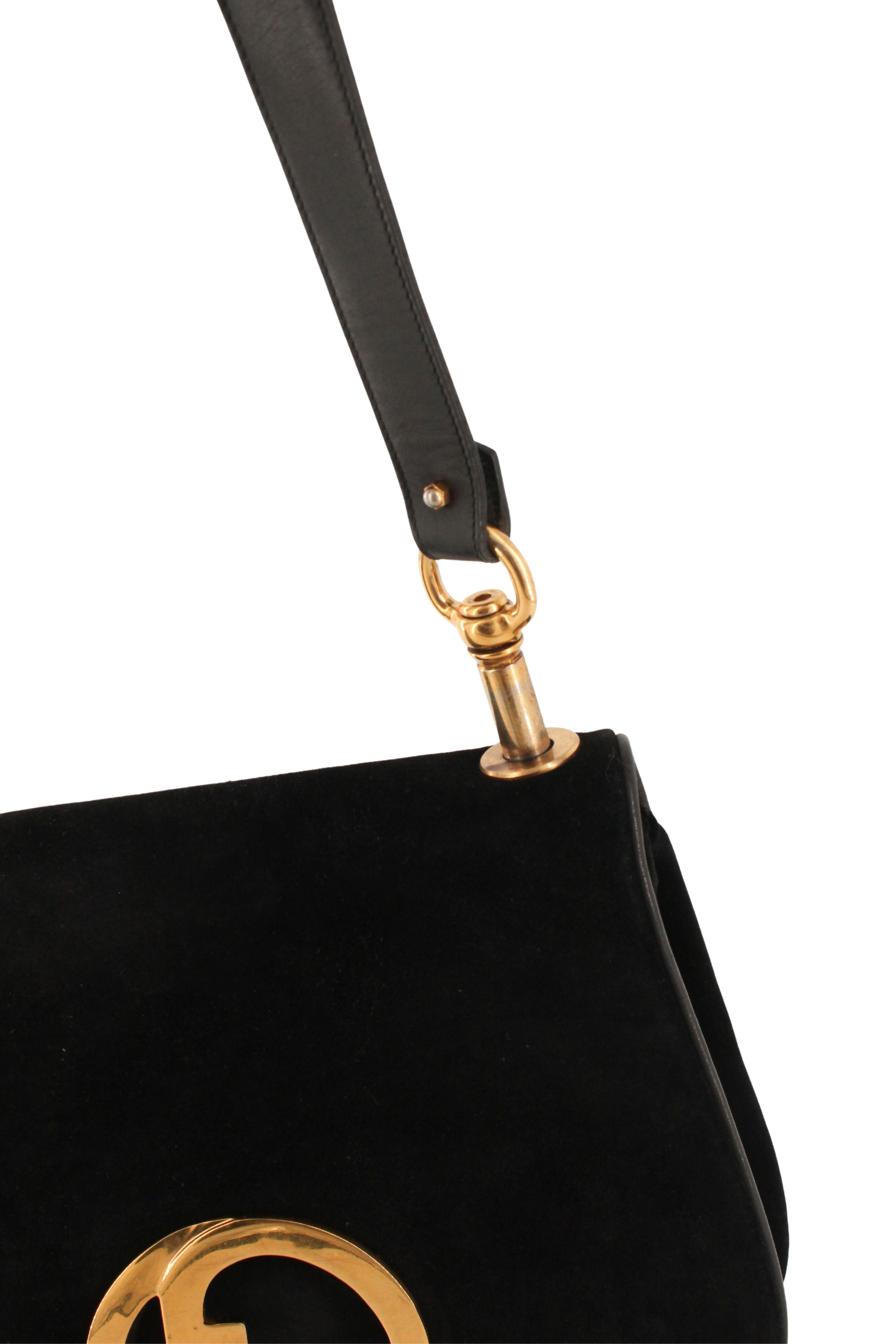 Gucci <br> 1970's suede Blondie shoulder bag
