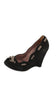 Miu Miu <br> 90's suede ribbon detail wedge platforms