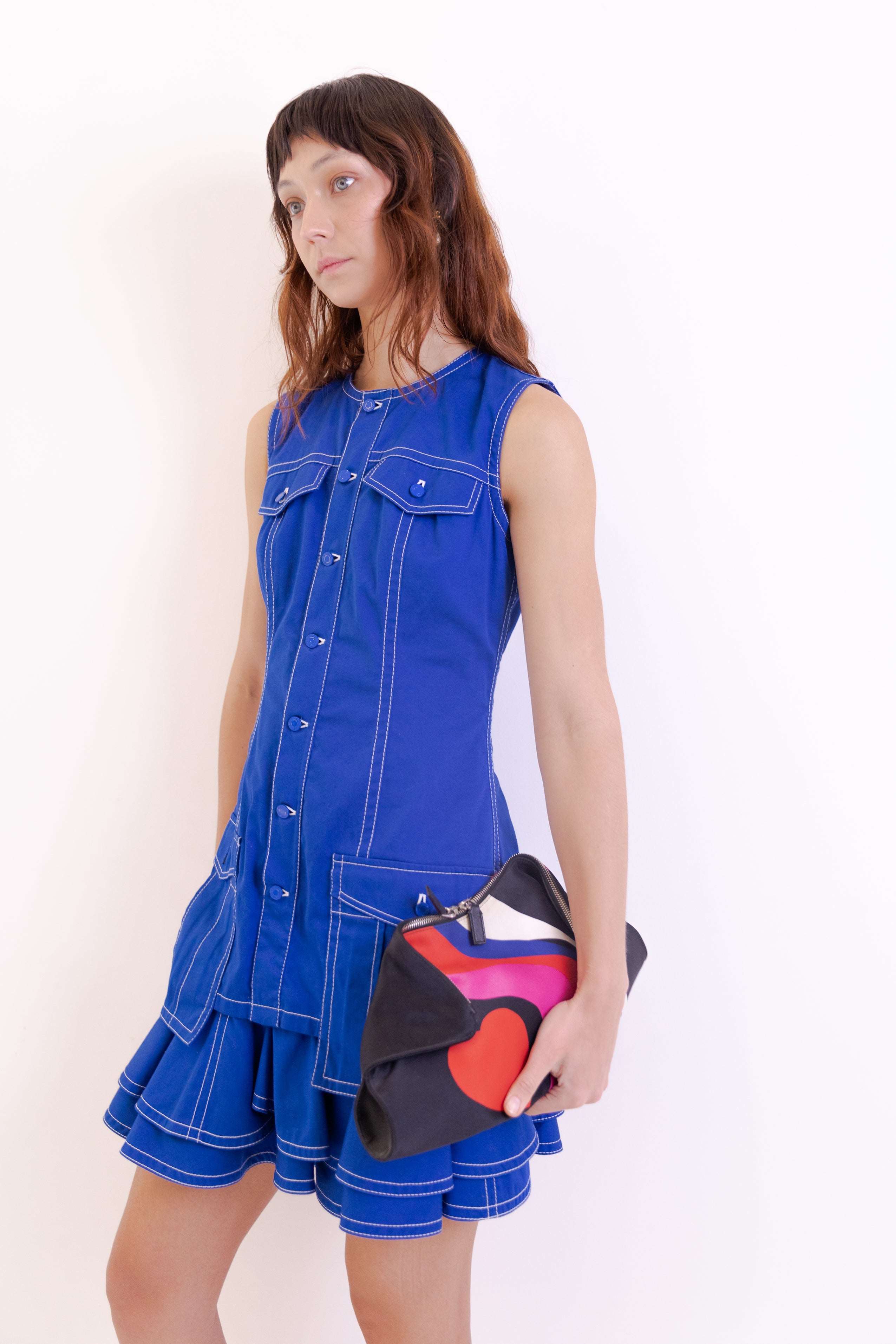 Givenchy <br> Resort 2018 button down ruffle dress
