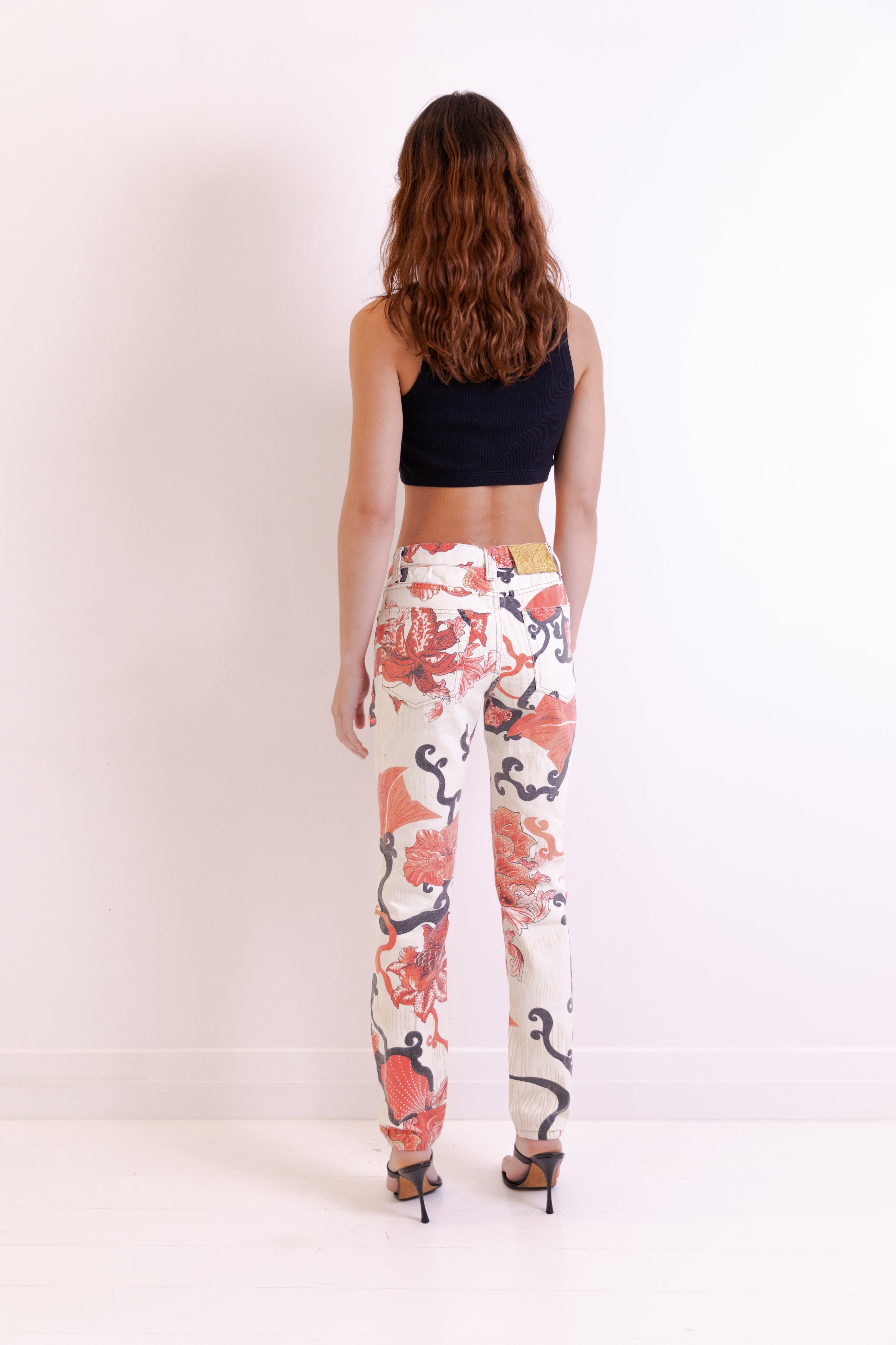 Roberto Cavalli <br> Y2K low-waisted graphic print jeans