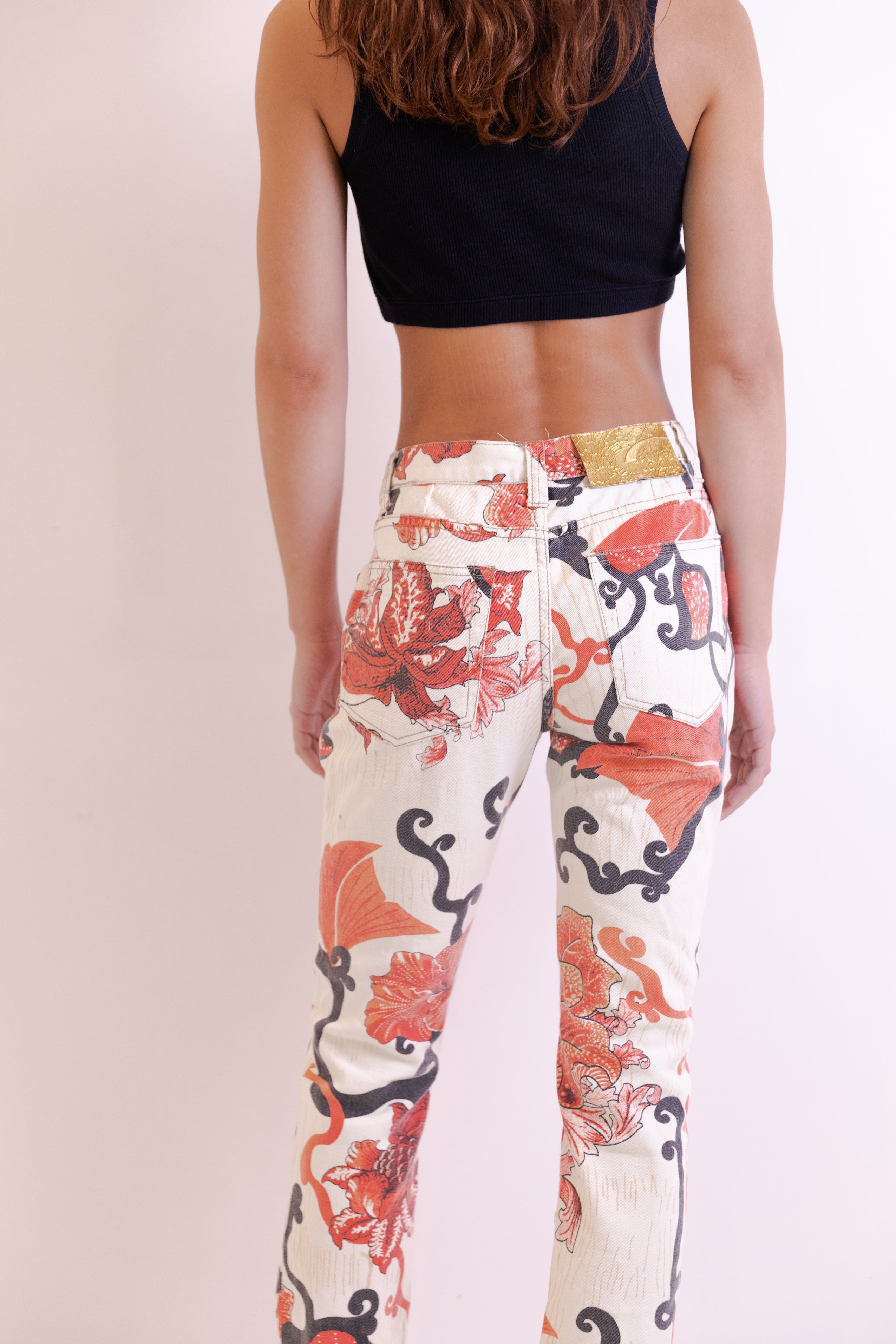 Roberto Cavalli <br> Y2K low-waisted graphic print jeans