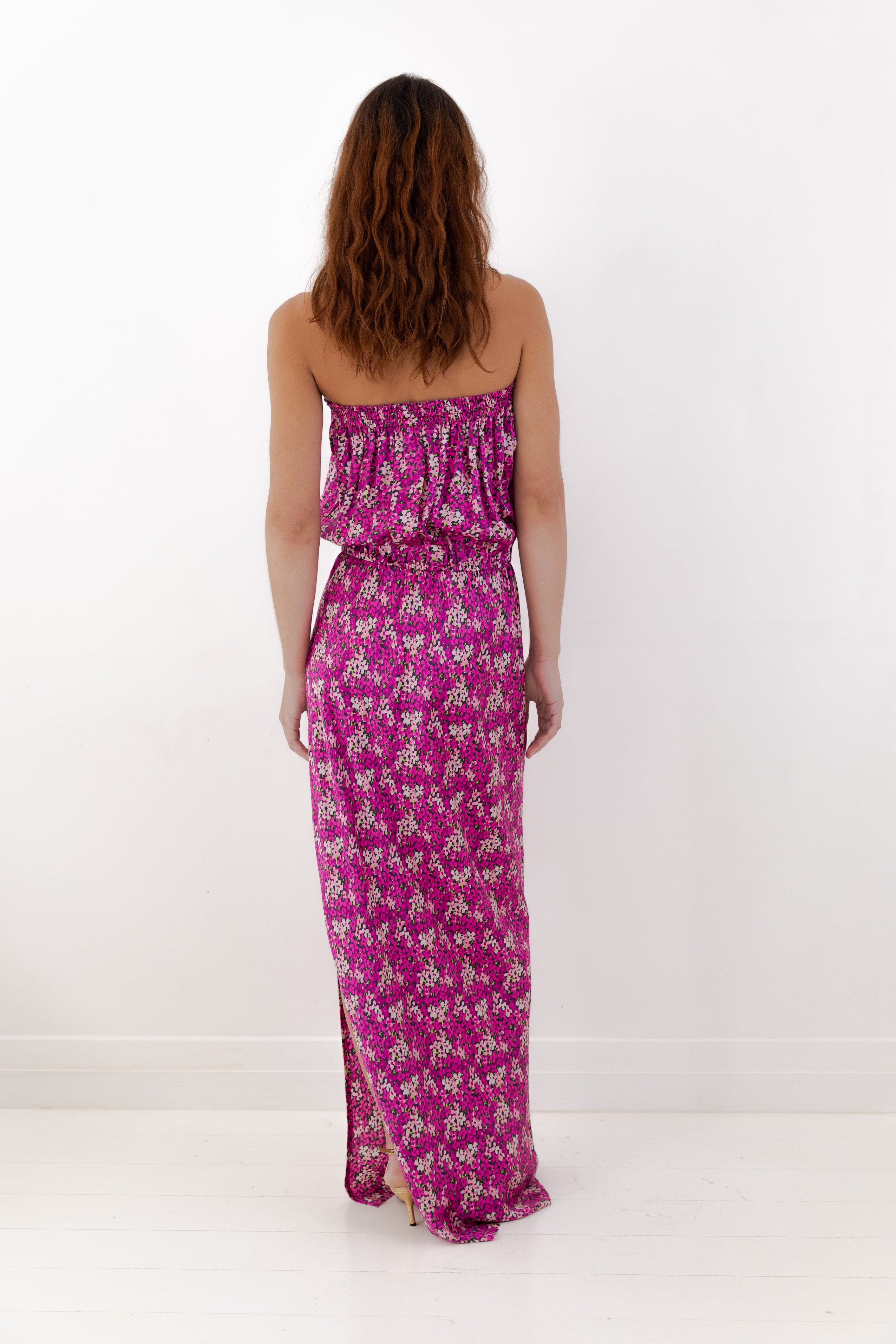 Lanvin <br> Resort 2010 strapless silk floral gown