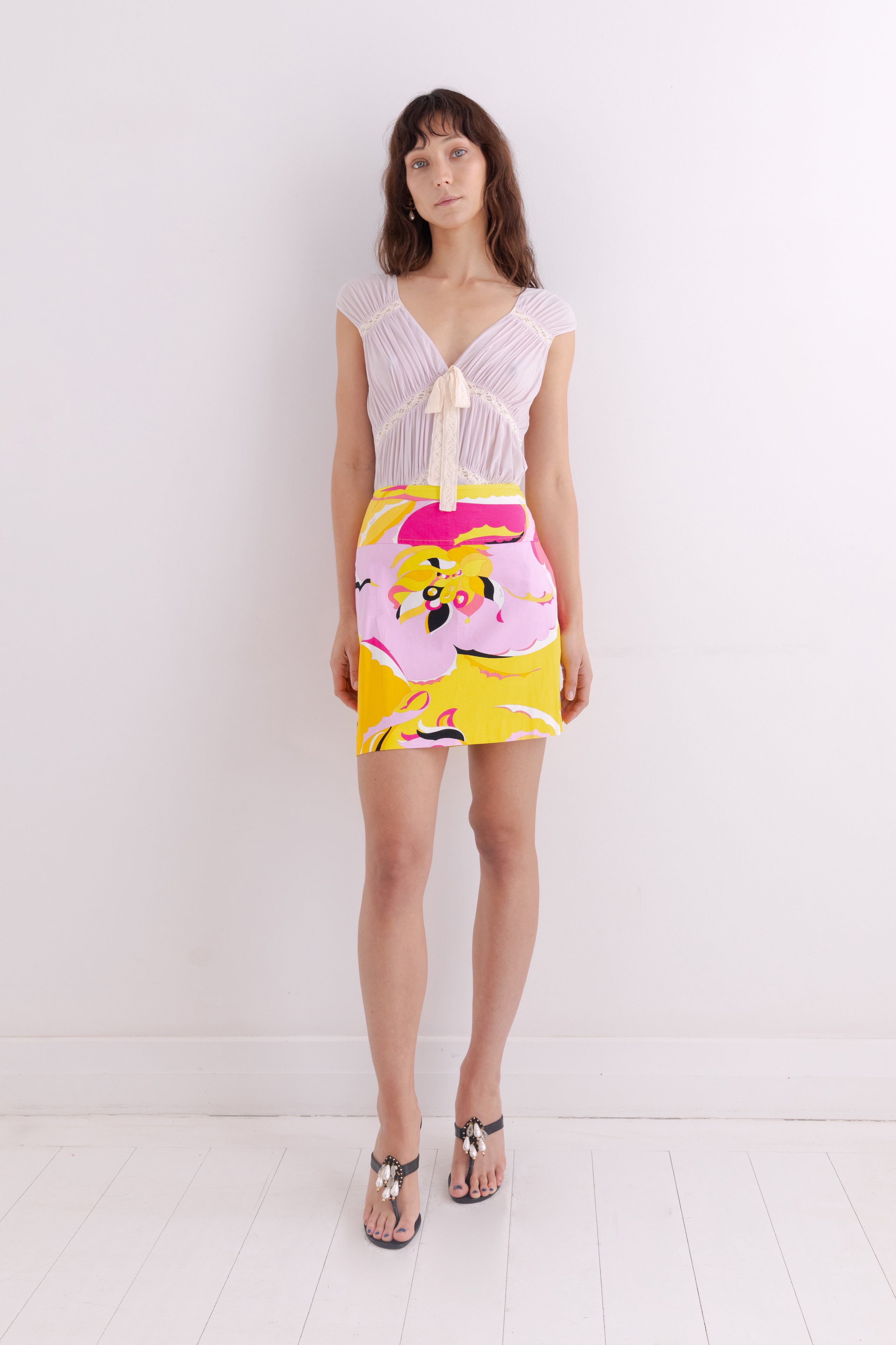 Emilio Pucci <br> S/S 2004 signature print mini skirt