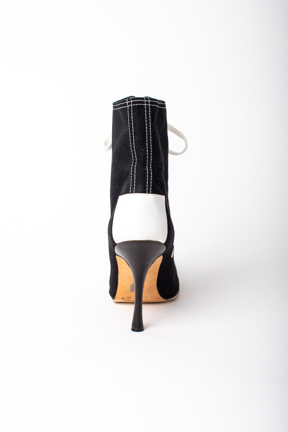 Manolo Blahnik <br> Y2K lace up sneaker stiletto boots
