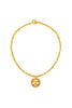 Chanel <br> 94P CC logo gold plated chain pendant necklace