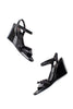 Prada <br> 90's Linea Rosso Sport patent leather platform wedge sandals