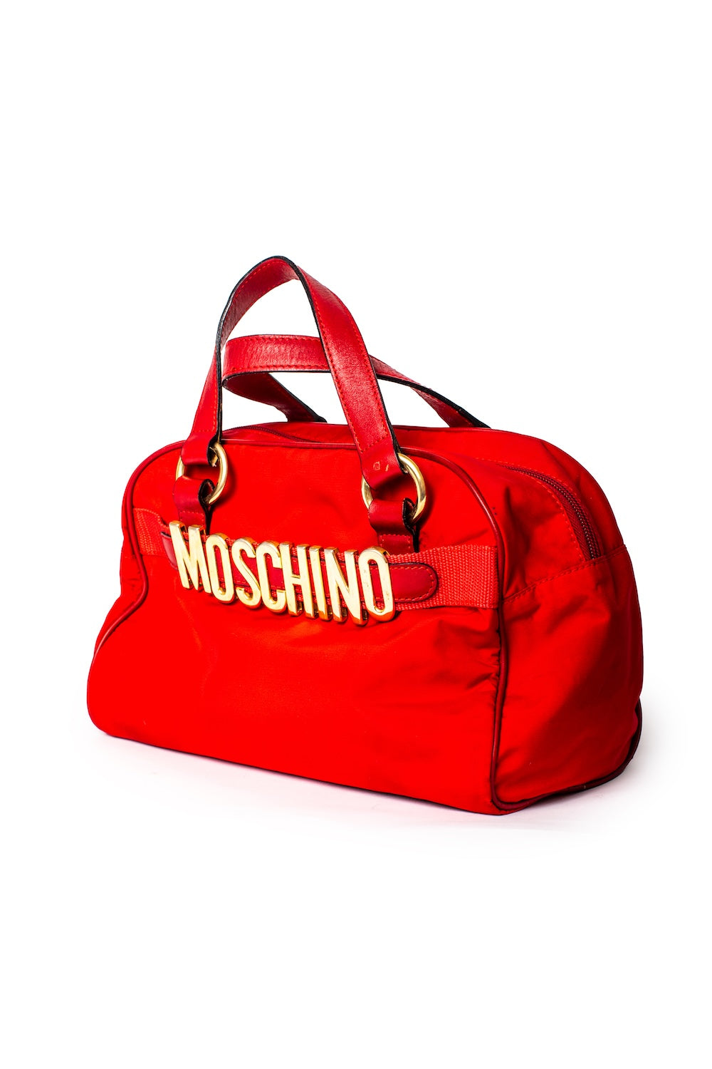 Moschino <br> 90's Moschino by Redwall logo nylon bowling bag
