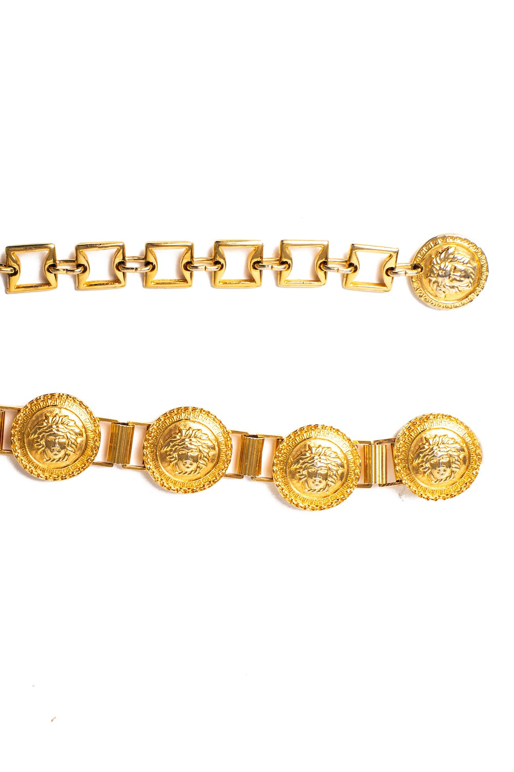 Gianni Versace <br> F/W 1994 Medusa medallion gold chain belt with leather belt bag